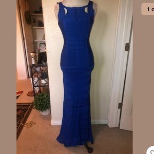 Herve Leger Royal Blue Dress